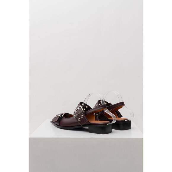 NWOT Chocolate Cherry Buckle Flats, Size 11 - Picture 6 of 10